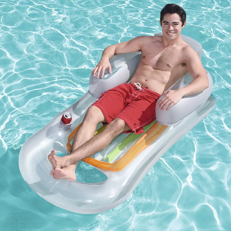 Large Inflatable Floating Island with Awning 8-10 People Floating At Sea Adult Household Floating Shade Boat Summer Ocean Family Party