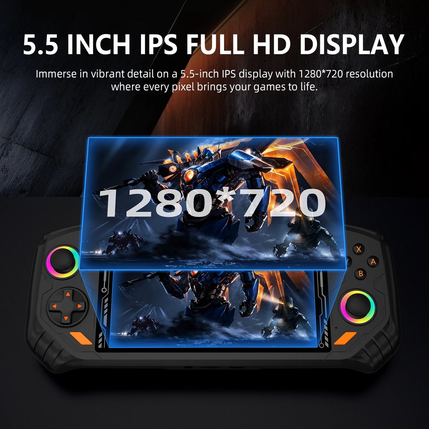 RG52 MINI Handheld Game Console 25 Languages 18.000+ Games EMU-ELEC System 2.4G WI-FI 5.5" IPS Screen 30+ Emulator Potable Retro Games Console Pocket Player Computer PC Gaming Supplies
