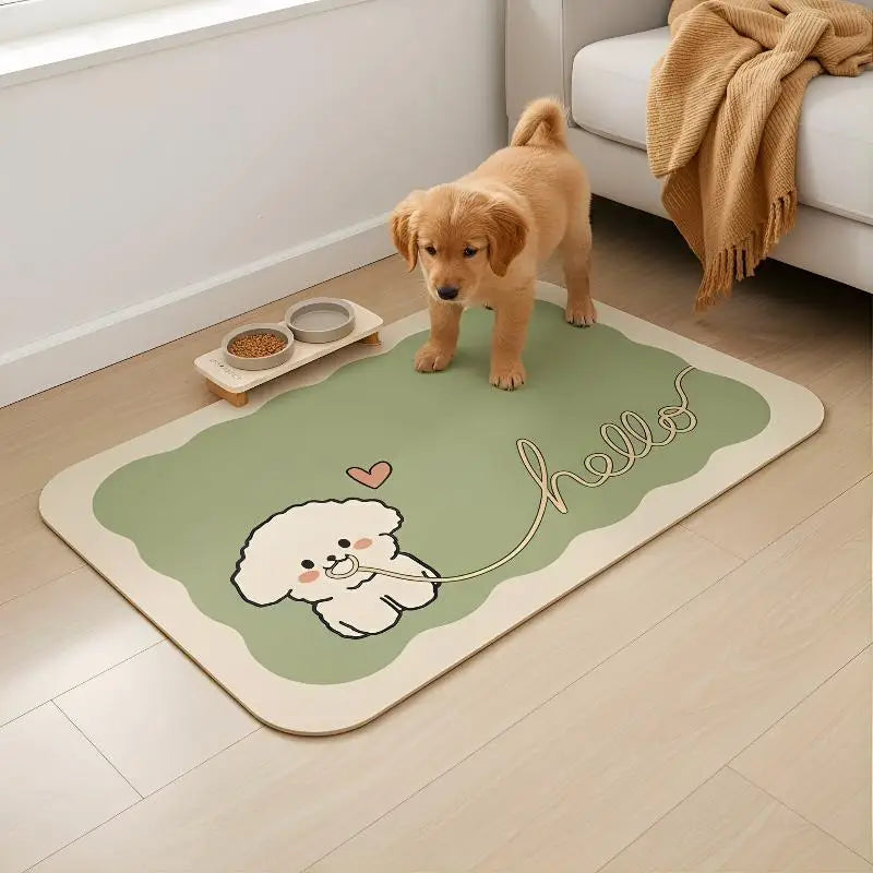 Pet Supplies Mat Domestic Cat Dog Feeding Mat Pet Placemat For Food Water Bowl With Waterproof Quick-Drying Floor Mat Pet Supplies