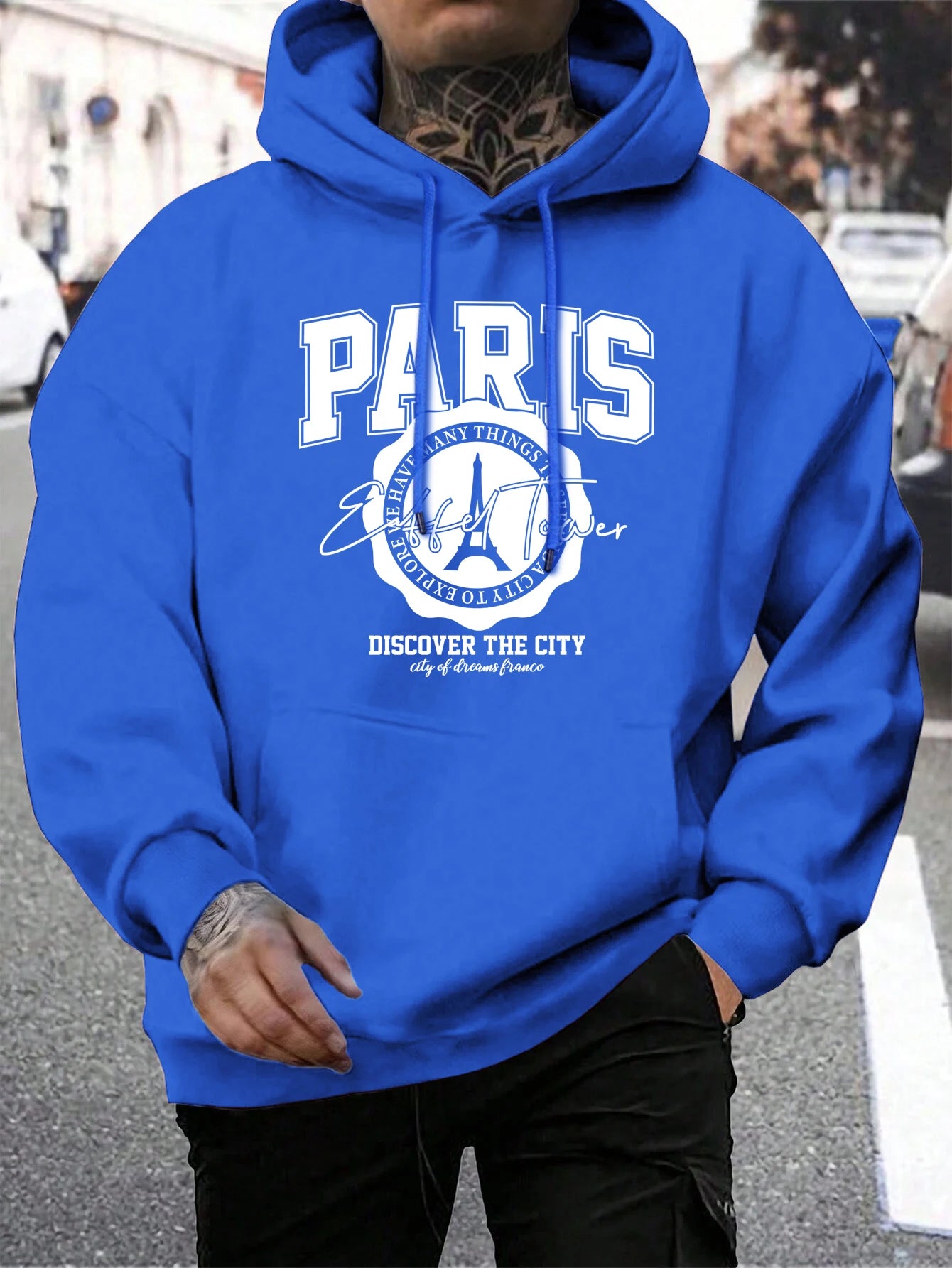 NEW Arrivals S-2XL (Asian Size) 5 Colors Whiskey Castle Print Men's Hoodies Fashion Fur-Liner Hoodie Warm Fleece Hoody Man Autumn High Quality Clothes Casual Fashion Clothing Products