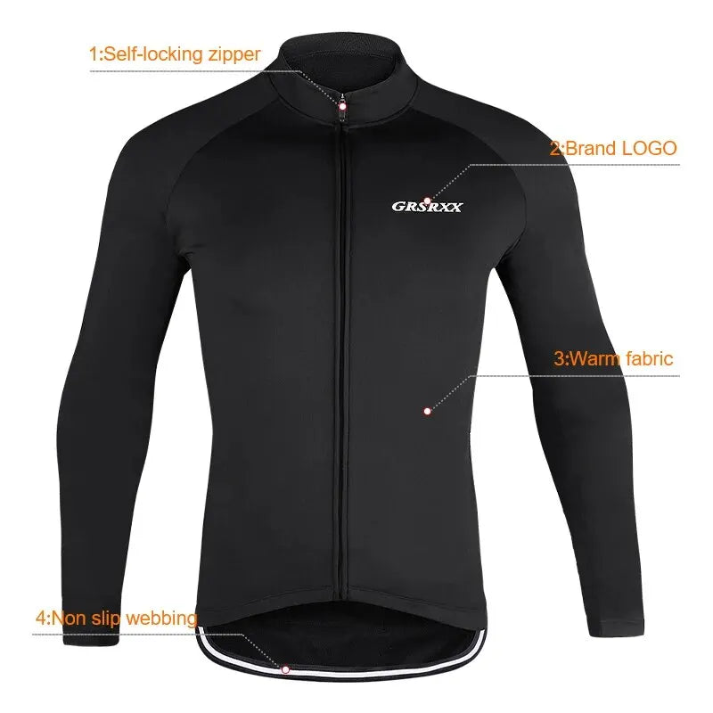 Winter Warm Cycling Jacket Mountain Bike Jacket Cycling Jersey Long Sleeve Cycling Jersey Ciclismo Jacket Unisex