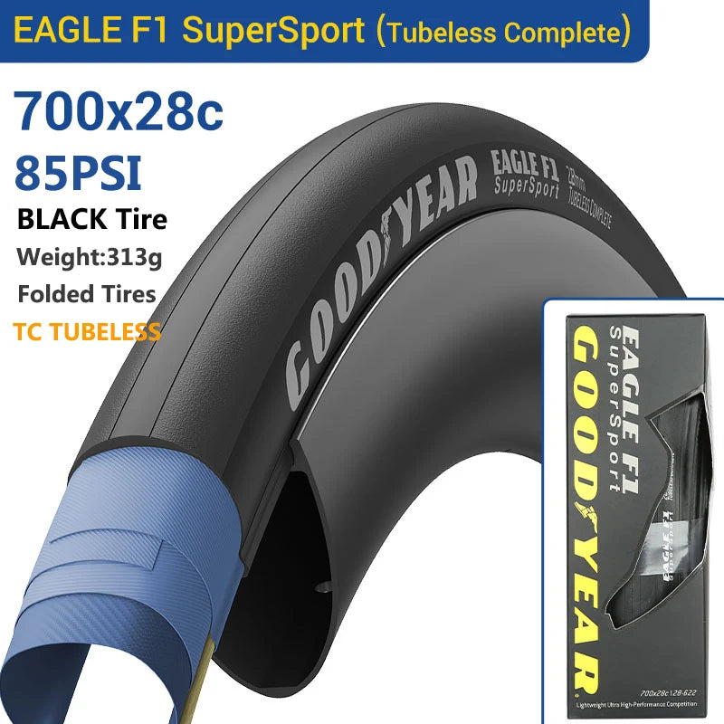 Goodyear Eagle F1 Road Bike Tire Tubeless/Tube Tyre 700x25/28/30/32C Bicycle Foldable Anti-puncture Gravel Tyre Cycling Parts