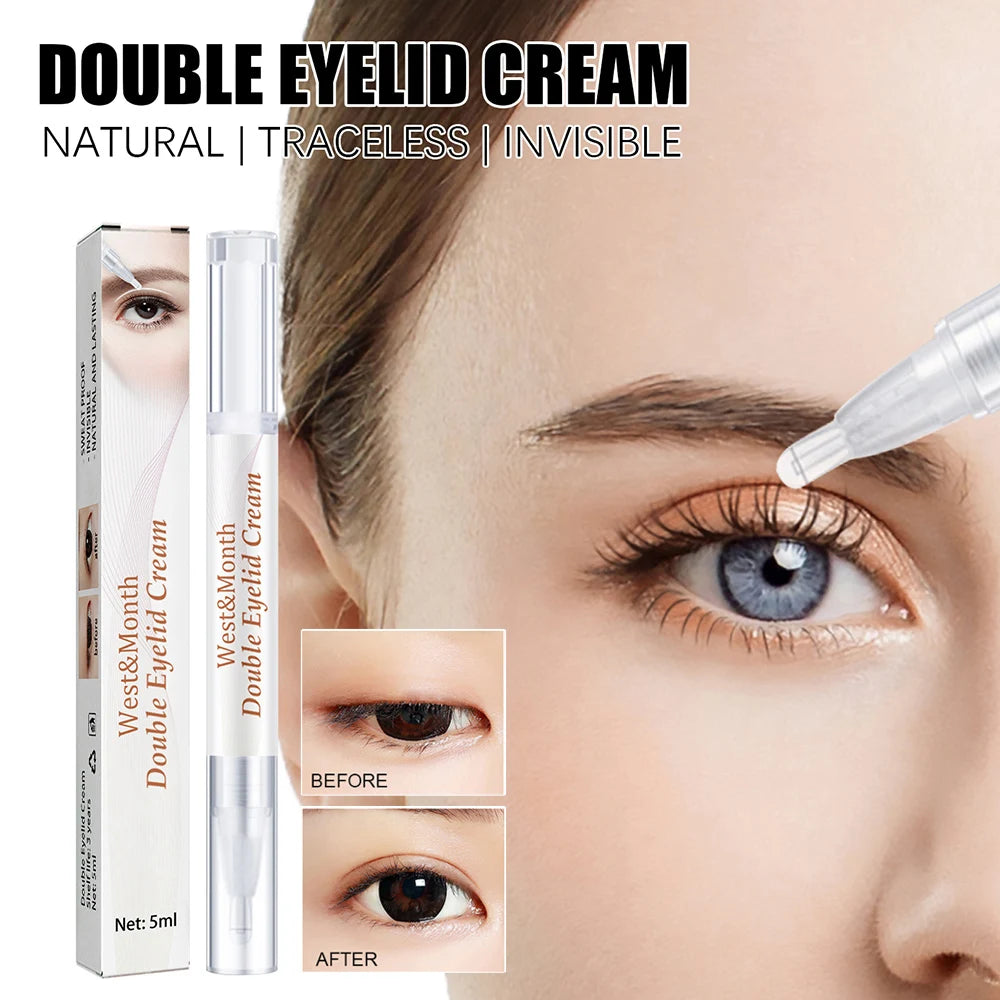 5ml Double Eyelids Styling Shaping Cream Makeup Lift Eyelid Glue Long Lasting Waterproof Eye Cream Natural Invisible Eye Makeup