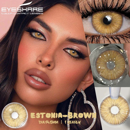 NEW Arrivals 15 Types/Colors 1pair Natural Color Contact Lenses for Eyes Brown Contacts Gray Lenses Fashion Green Lenses Blue Eyes Contacts Lenses Eyewear Accessories Beauty Salon Supplies