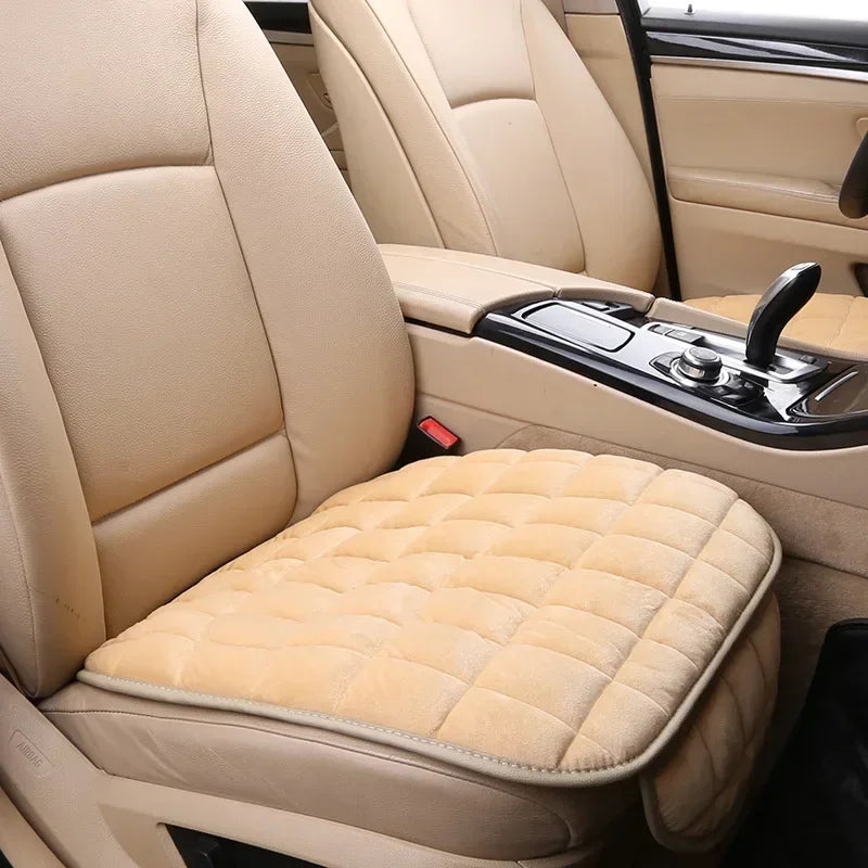 NEW Arrivals 6 Colors Universal Autumn Winter Warm Car Seat Cover Cushion with Case for Mobile Phone Wallet Holder Anti-Slip Front Chair Seat Breathable Pad Car Seat Protector Seat Covers for Cars