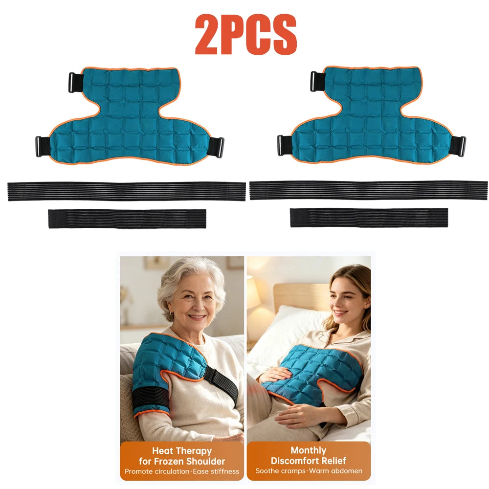 2 PCS Set Reusable Big Ice Pack Cold Hot Compress Self-Absorbing Water Knee And Shoulder Wrap Ice Therapy Sports Injuries Pain Relief Treatment  Shoulder Brace Knee Pads Health Care Supplies