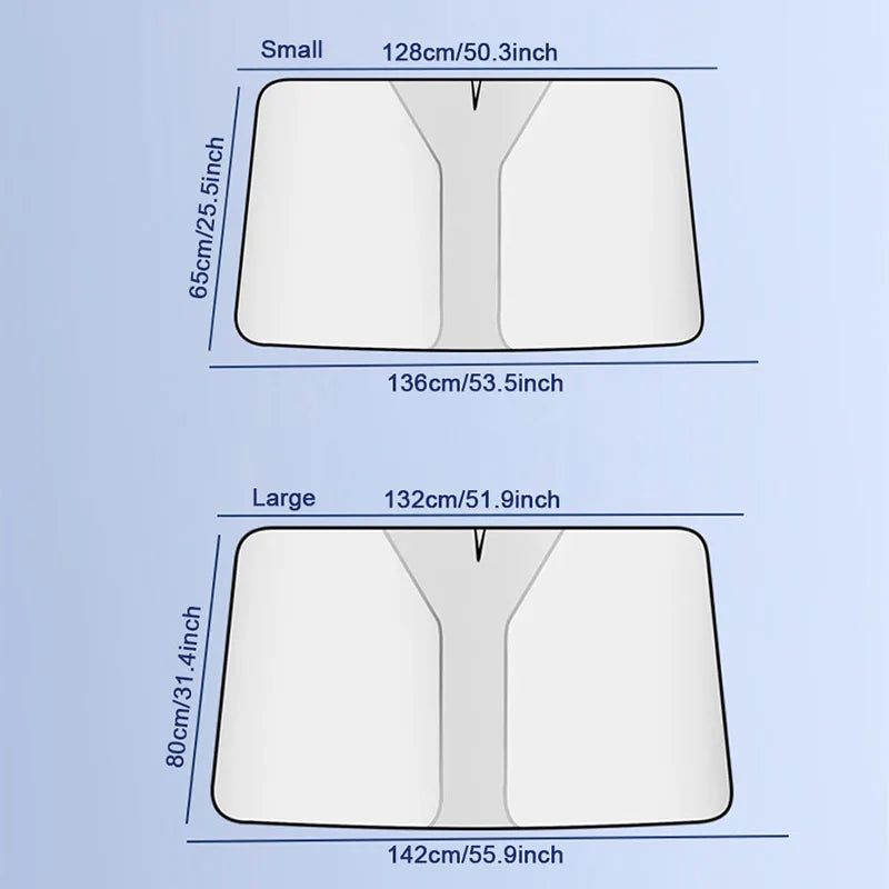 Car Windshield Sun Shade Cover Foldable Front Window Sun Visor Blocks UV Reflective Car Parasol Sunshade Protector Cover