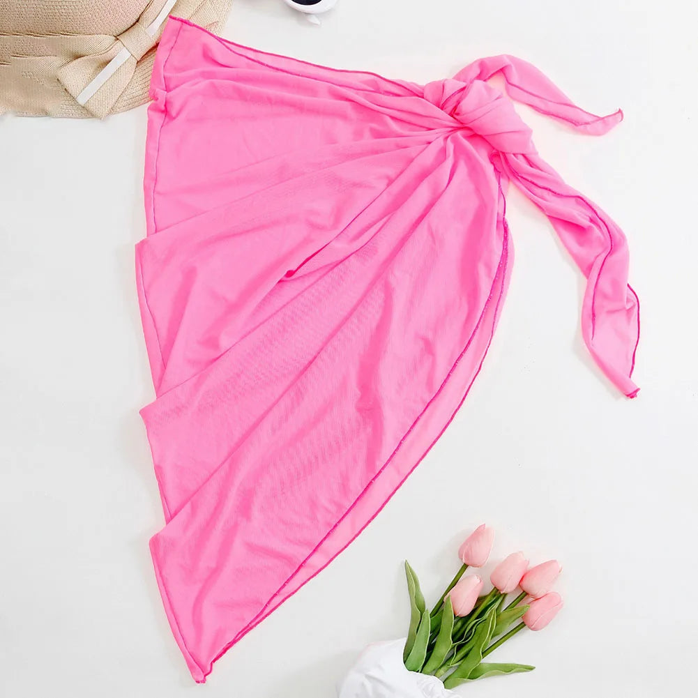 NEW Arrivals Ladies Rose Red-Black Sexy Women Sarongs Swimsuit Cover Ups Beach Bikini Swimwear Luxury Wrap Summer Swimming Girls Sexy Beach Wear