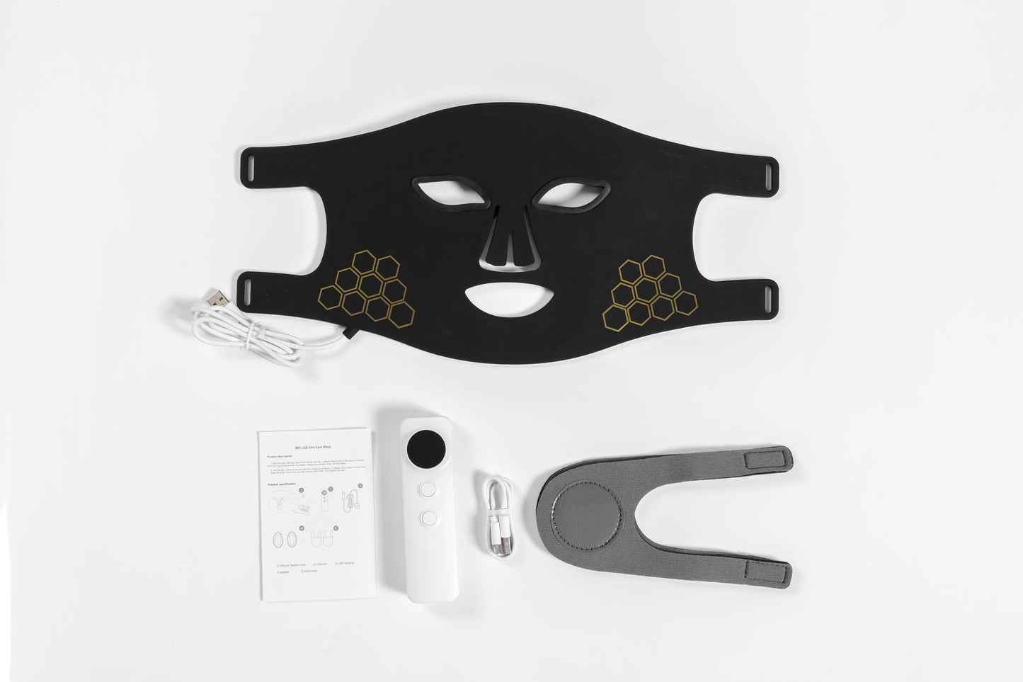 NEW NIR Korean LED Face + Neck Mask Near Infrared Face Neck SPA Therapy Mask 216+132 Beams Skin Rejuvenation Beauty Device Women Skin Care Accessories Korean Cosmetic Products