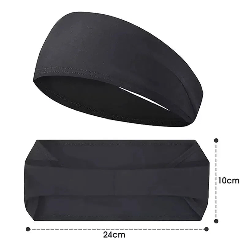 5 PCS Set Women/Men Sports Headband Outdoor Running Fitness Sweatband Elastic Absorbent Sweat Cycling Jog Tennis Yoga Gym Head Band Hair Bandage Sports Accessories
