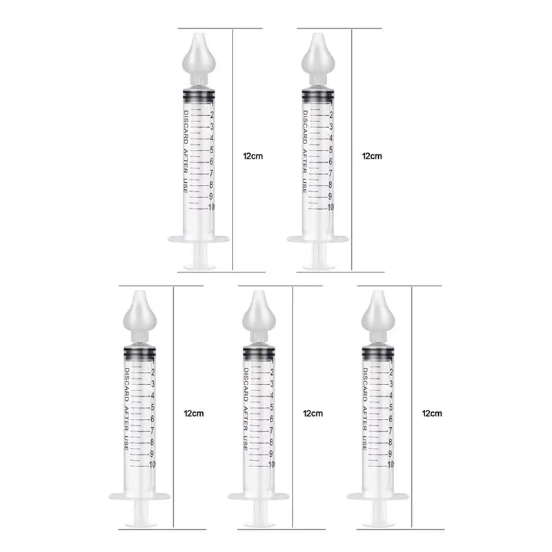 4 PCS Set Home Needle Tube Nasal Aspirator Baby Infant Kids Nose Snot Booger Irrigator Mucus Snivel Cleaner Rhinitis Syringe Washer Babies Health Care Supplies