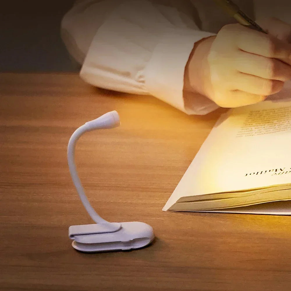 NEW Arrivals 5~10PCS Set Mini Book Light Laptop Keyboard Portable Clip Night Light USB Charging LED Dimmable Bedroom Eye Protect Camping Clip 360° Flip Book Lamp