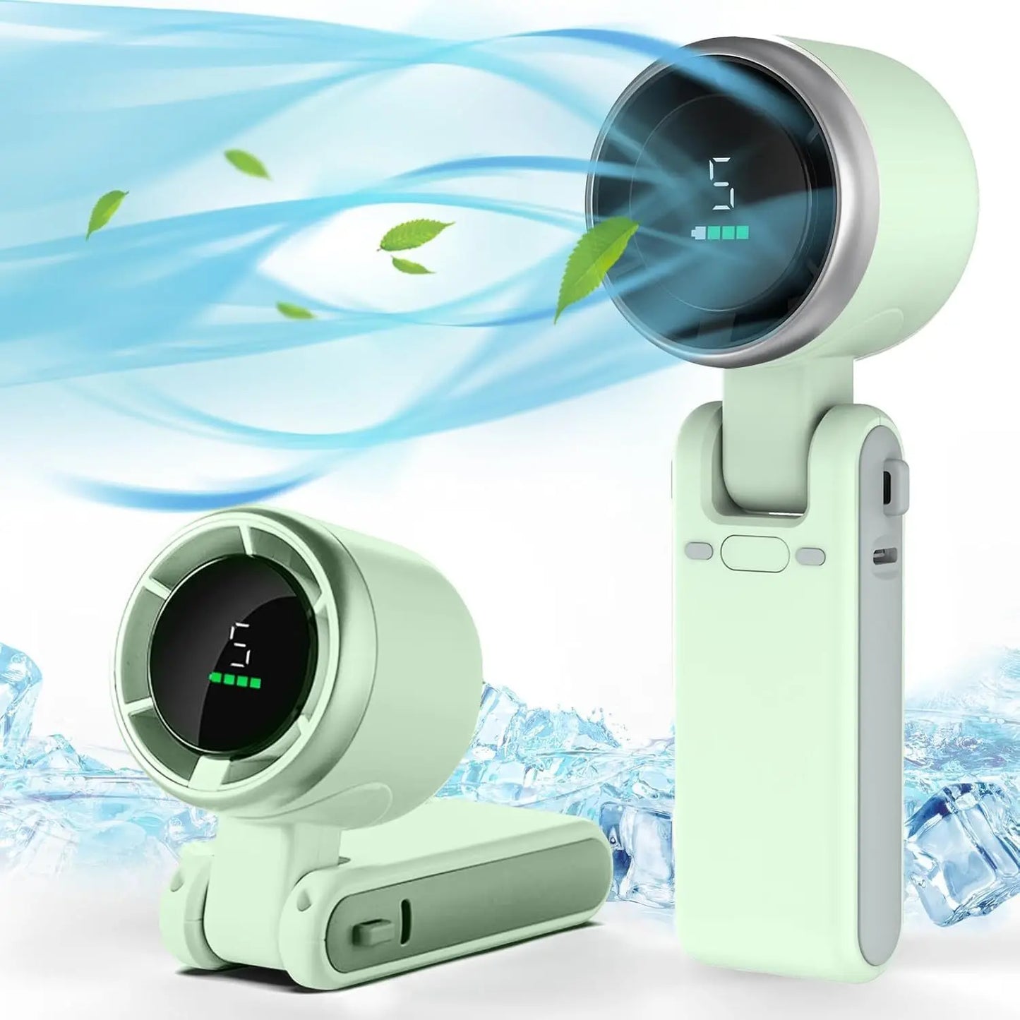 3 in 1 Wireless Fan, 5-Speed, 3600mAh Powerful Turbo Air Cooler Foldable Portable  High Winds Rechargeable Lithium Battery, USB Charging, Outdoor Transport Travel Mini Fan Air Cooling Supplies.