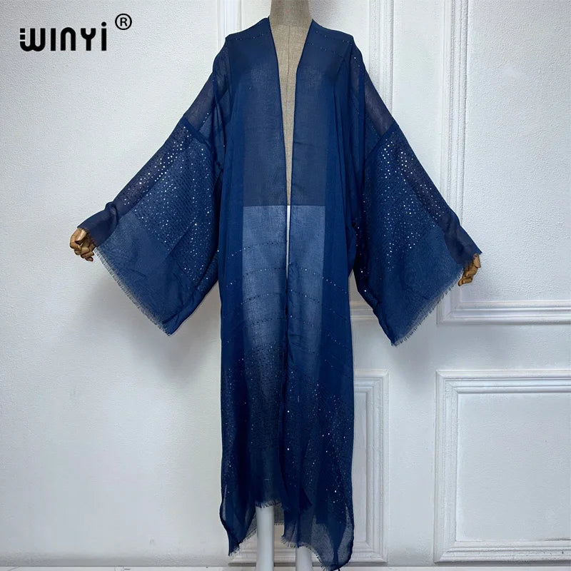BRAND NEW African Luxury Women 12 Colors/Patterns Bohemian Gold Thread Monochrome Elegant Casual Dress Cardigan Swimwear Swimsuit Cover Ups Sexy Kimono Ladies Summer Maxi Cover-Up Dress