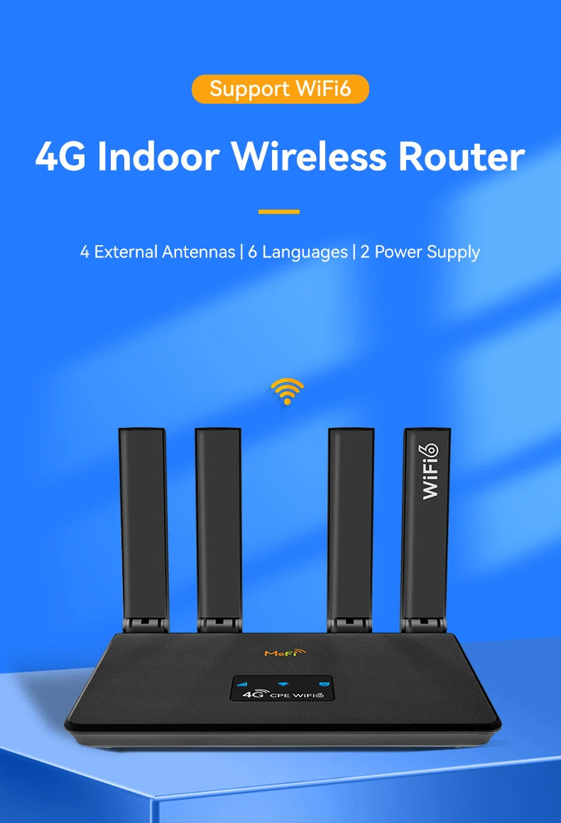 JODUXE-Link 4G LTE Cellular Router WI-FI 6 Routers With SIM Card Slot Support 32 User Wireless WI-FI-Router For Asia Africa Europe