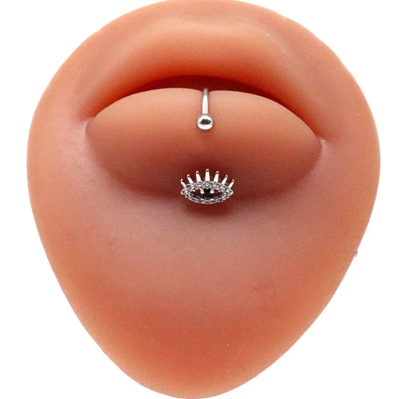 NEW!!!!  Punk 10mm Skull Zircon Lip Rings Labret Piercing Ear Nose Hoops Unisex Women Septum Piercing Body Jewelry Fashion Supplies