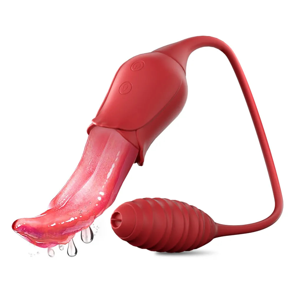 Rose Tongue Licking Sucker Vibrator For Women Nipple Clit Stimulator Love Egg Dildo Vibrating Massager Female Adult Sex Toys