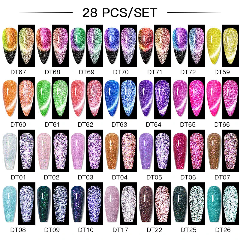 NEW Arrivals 24/40.120PCS Set Colors Gel Nail Polish Set Semi Permanent Hybrid Gel Varnish Set Base Top Coat Soak Off UV LED Nail Gel Kits Manicure Pedicure Accessories Nail Care Tools Sets Cosmetic Supplies