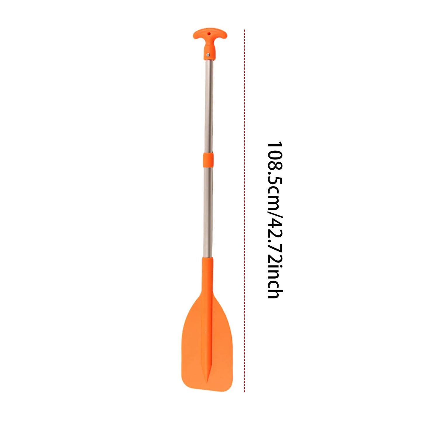 Telescoping Emergency Boat Paddle Aluminum Alloy Shaft Single-Head Boat Oars 53.5-108.5cm Adjustable Length Rafting Canoe Kayak Paddles Water Sports Supplies