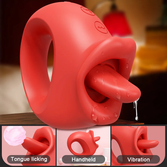 Tongue Licking Vibrator for Women Powerful Swing Clitoris Stimulator Oral Nipple Massager Sex Toy for Female Adult Couples Goods