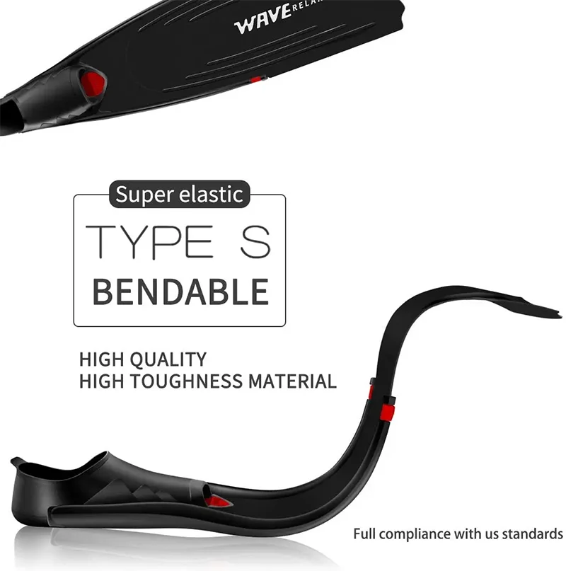 NEW Arrivals Black/White/Transparent 36-46 Size Plus Size Professional Freediving Long Fins Flippers - for Spearfishing, Snorkeling , Scuba Diving & Water Sports | PP+TPR with Anti-Skid