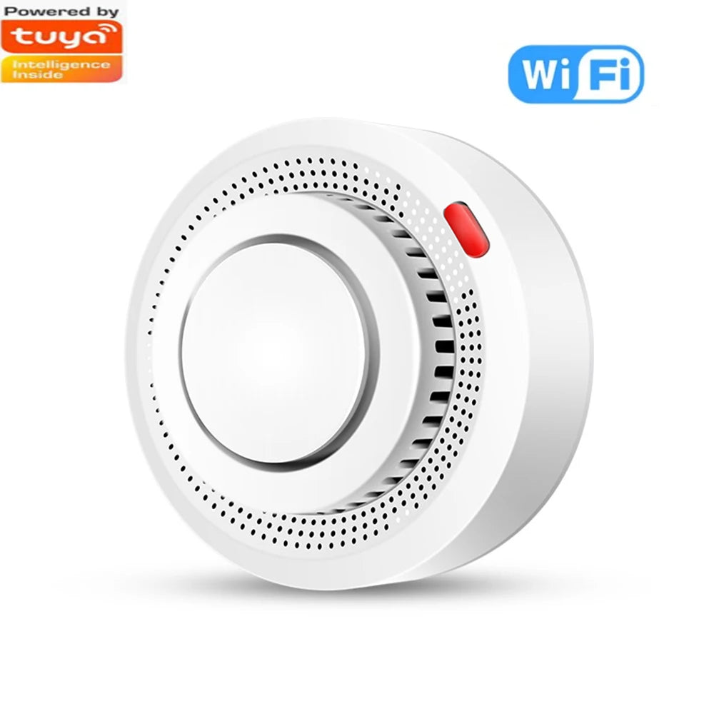TUYA Zigbee Smart Smoke Wi-Fi Detector with APP Alert Smart Life APP Control Smoke Sensor 85dB Sound Security System Fire Protection Home Office Hotels Business Shops Security Supplies
