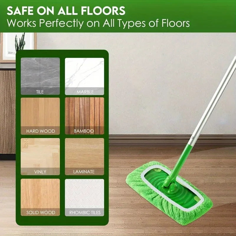 4 PCS Set Gray Color Reusable Mop Pads with High Water Absorption and Ultra-fine Fiber Cleaning Pads That Can Firmly Adhere To Most Standard Mops