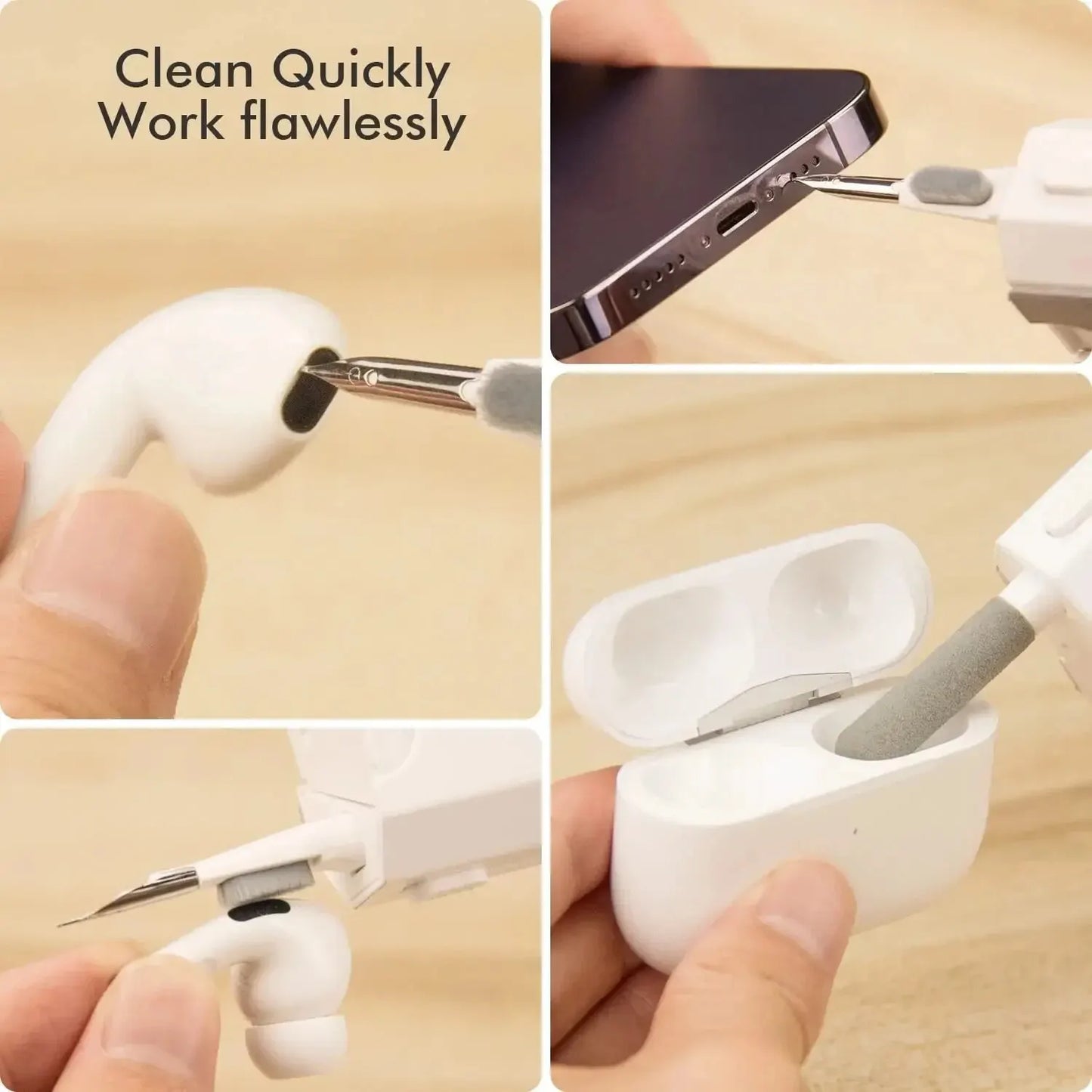 8 in 1 Computer Cleaning Kit Camera Tablet Microfiber Screen Cleaner Tools Earphone Cleaning Brush Keycap Puller Card Taking