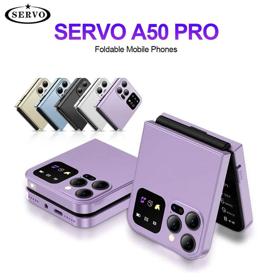 A50 PRO Foldable Mobile Phone Auto FM Radio Call Record Speed Dial Magic Voice Dual SIM GSM Unlocked Cellphone 2.4" Type-C
