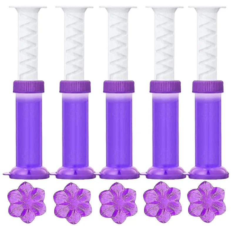 NEW 5PCS Toilet Cleaner Korean Gel Deodorant Toilet Gel Air Freshener Aromatic Flower Detergent Drain Kitchen Sink Bathroom Fragrance Household Cleaning Home Bathroom Cleaning Supplies