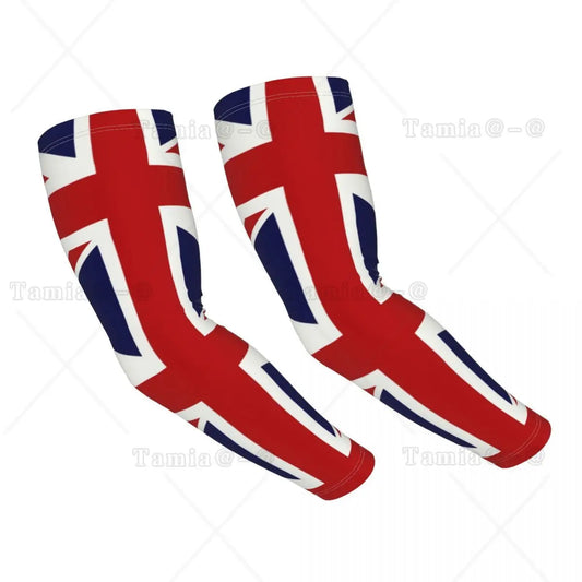 NEW Custom Union Jack Flag Of The UK Sun UV Protection Arm Sleeves Men Women Athletic Sports Tattoo Cover Up for Cycling Outdoor Running Sports Supplies