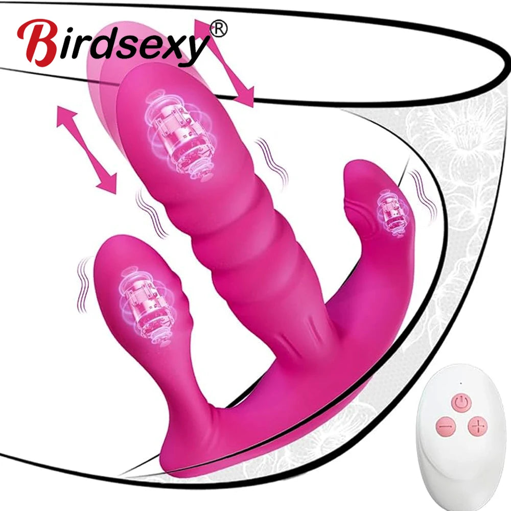 NEW Arrivals 3 in 1 Panties Vibrators Wearable Female Sex Toys Wireless Remote Vibrator for Women G Spot Clitoris Stimulator Anal Massager Ladies Sex Store Supplies