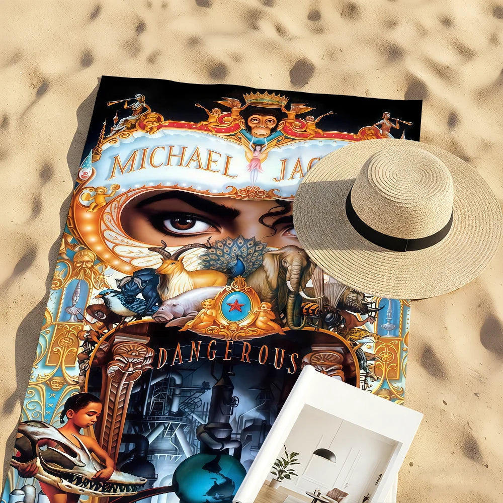 Michael Jackson 70x140cm - 150x260cm 7 Sizes Bathing Shower Towel Sports Quick Dry Travel Beach Camping Gear Sandproof Soft Light Large Beach Towel
