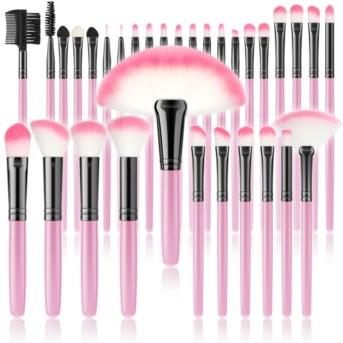 32 PCS Set 27 Colors  Professional Makeup Brush Set Cosmetic Tools for Powder Eye Shadow Foundation Blush Blending Beauty Makeup Brush Kit for Makeup Starters Women Cosmetic Tool Sets