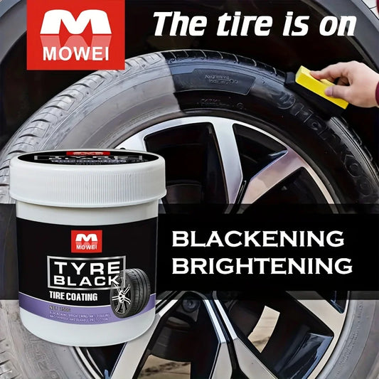 NEW Arrivals Car Motorcycle Tire Blackening Coating Wax - Hydrating Luster and Protection, Anti-Aging Tire Care Coating with Sponge Applicator Car Vehicle Accessories