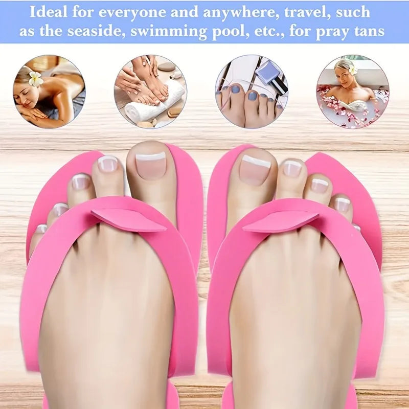 24 Pairs/bag Manicure Foot Slippers, Pedicure Slipper, Flip Flops For Salon Nail Spa Foot Care Tools Manicure Tools