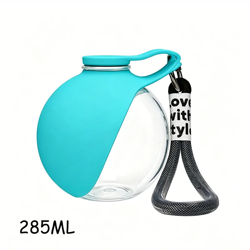 2-in-1 Portable Foldable Outdoor Walking Hiking Dog Water Bottle for Small/Large Dogs - Leak-Proof & Compact Dog Travel Water Bottle -Stainless Steel/Silicone Bottle