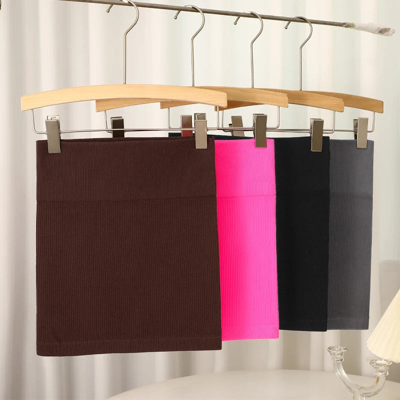 3 PCS SET UK Size  All-Season Sexy High Waist Ribbed Mini Slim Skirt for Women Versatile Office Pencil Skirt Business Knitted Stretchy Short Skirt for Evening Beach Party Night Clubwear Prom