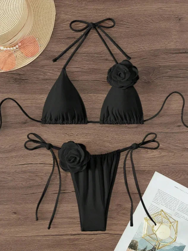 2 PCS Set 4 Colors New Sexy Bikinis Swimsuits Women Swimwear Push Up Female Beach Swimming Wear Bathing Suits Brazilian Bikini Set Pool Bathing Summer Beachwear Apparel Suit