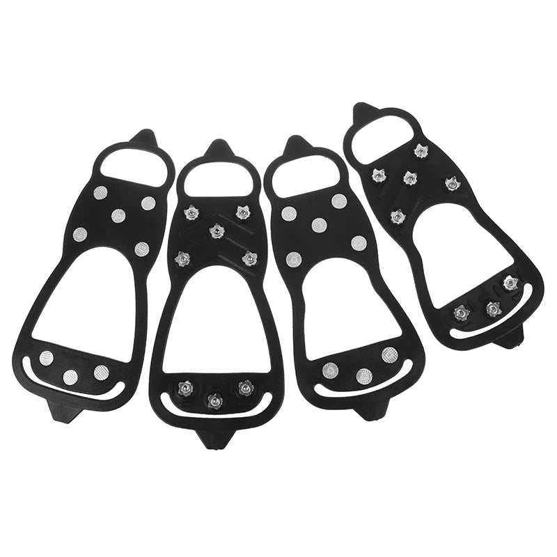 NEW Arrivals 2PCS 8-Studs TPE Anti-Slip Ice Claws Winter Sport Shoe Cover For Women Men Snow Climbing Spike Grips Crampon Cleats Boots Cover Winter Sports Accessories Supplies