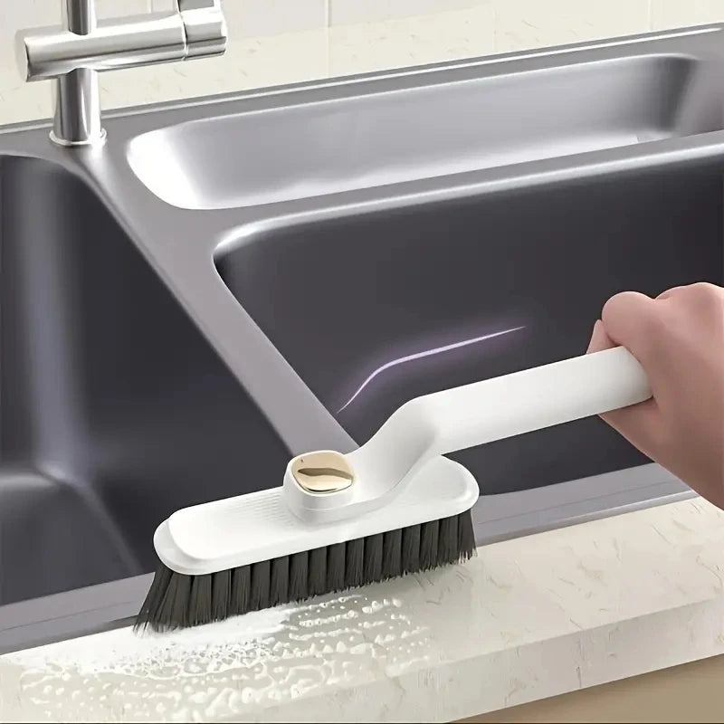 NEW Arrivals 2PCS Set Multipurpose Bathroom Tile Floor Gap Kitchen Cleaning Brush Rotating Crevice Brushes with Dead End Strong Bristles Home Cleaning Supplies