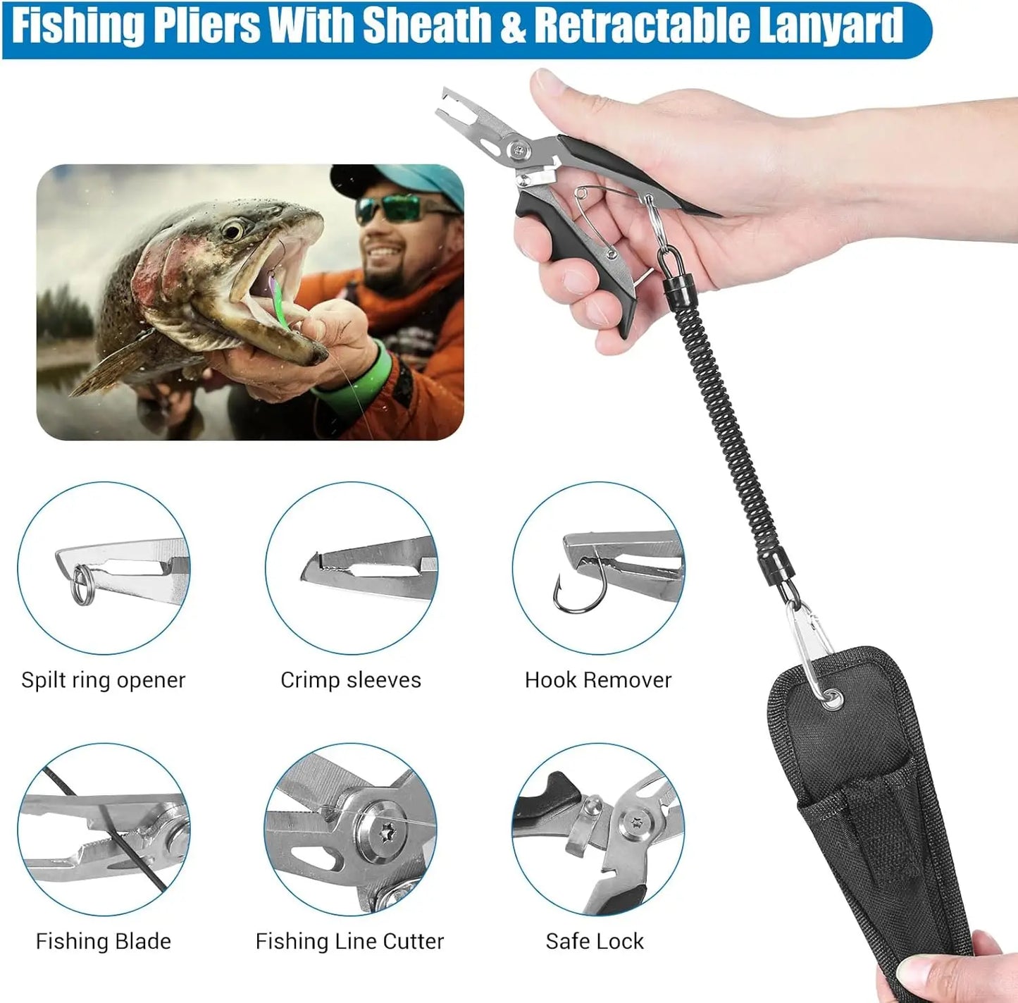 3 Layers 213 PCS Set Professional Fishing Tackle Box with Fishing Lures Kit Fishing Accessories Set Baits Hook Jig Gear Fishing Tool Case Gift