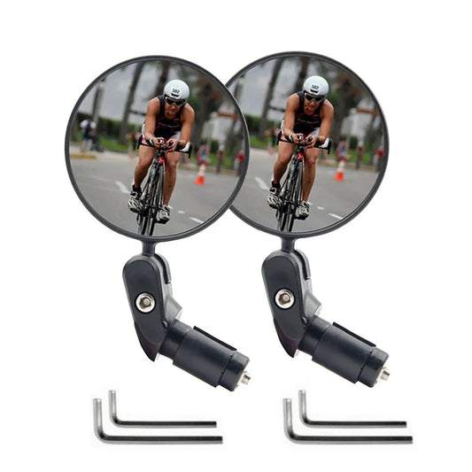 NEW Arrivals 2PCS Universal Bicycle Rearview Mirror Adjustable Rotate Wide-Angle Cycling Handlebar Rear View for MTB Road Bike Accessories