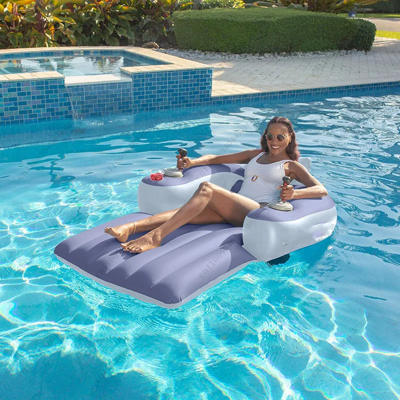 Electric Inflatable Water Seat, Summer Holidays Beach Floating Lounge Chair with Thruster for Adult Swimming & Water Sports