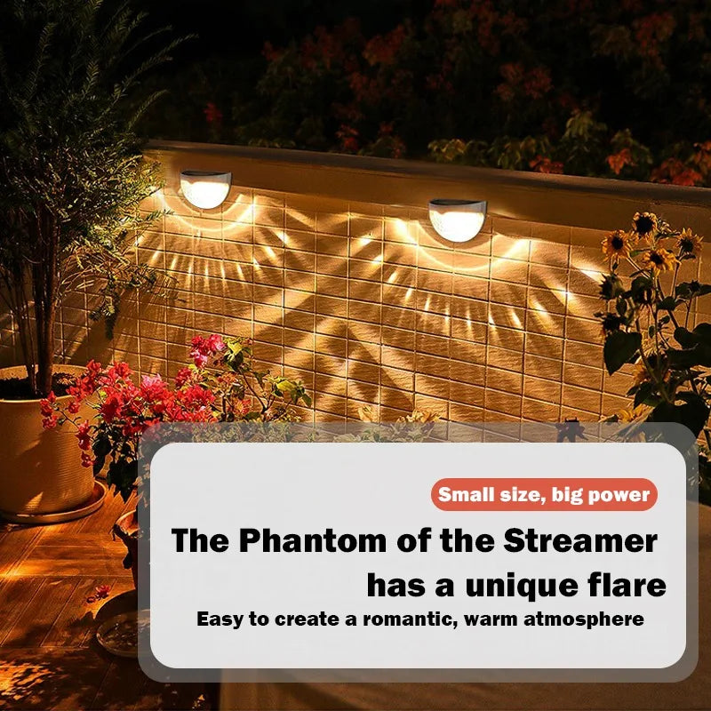 20PCs 6LED Solar Wall Light Outdoor Wall Lamps Waterproof Energy Lamps Step Courtyard Garden Decoration Lights