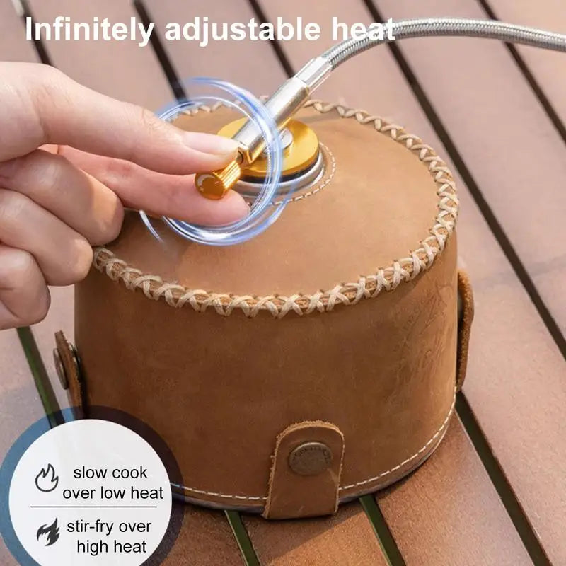 Extra Large Power Gas Stove Camping Picnic Hikes Gadget 7 core Fierce Fire Portable Oven Outdoor Cooking Wind Protection Heater