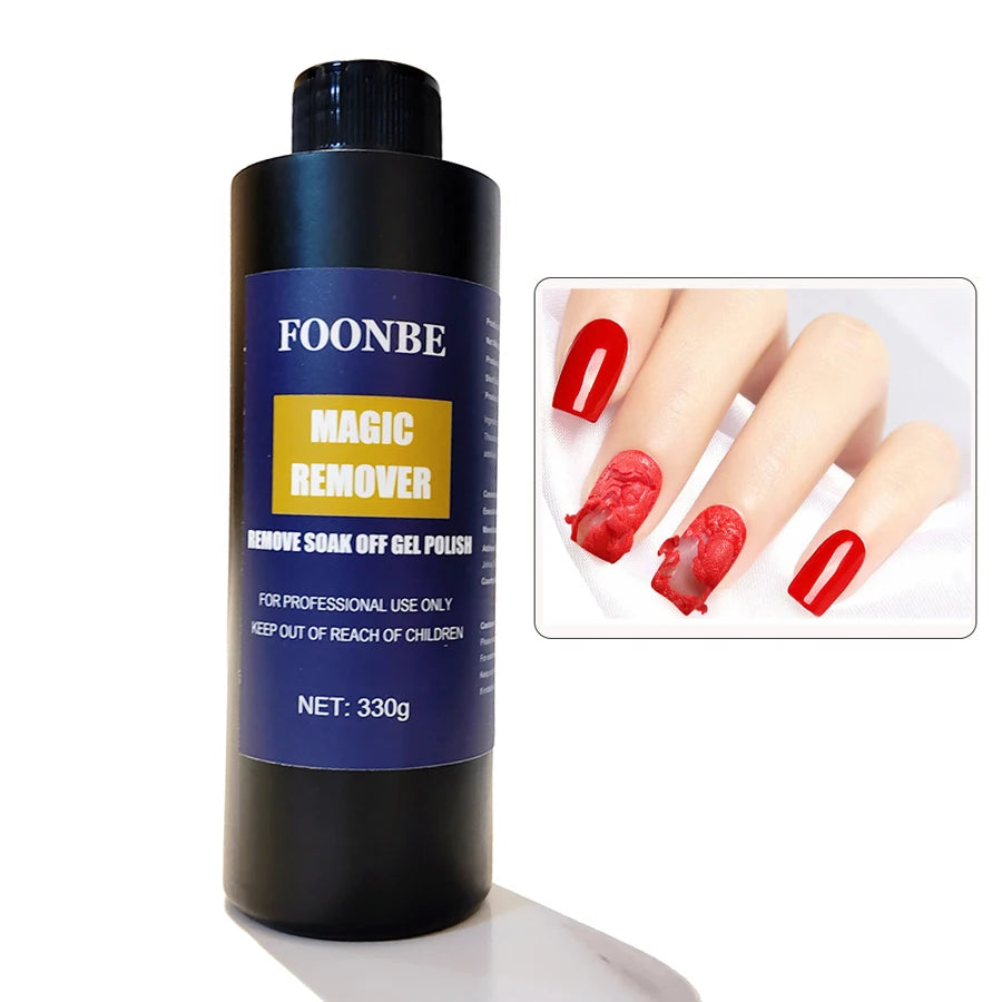 330g Magic Burst Remover Fast Nail Gel Polish Remover Clean UV Soak Off Semi Permanent Varnish Nail Art Removal Tools