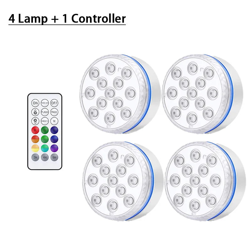 Pool Light Underwater Swimming Pool Lighting 13LEDs Updated Submersible Light IP68 Outdoor Spotlight for Aquarium Fish Tank Pond