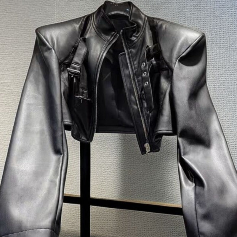 NEW Arrivals Y2K PU Leather Autumn Winter Jackets for Women Streetwear Solid Moto Bilker Style Chaquetas Ins Fashion Short Ropa De Mujer Girls Fashion Clothing Supplies