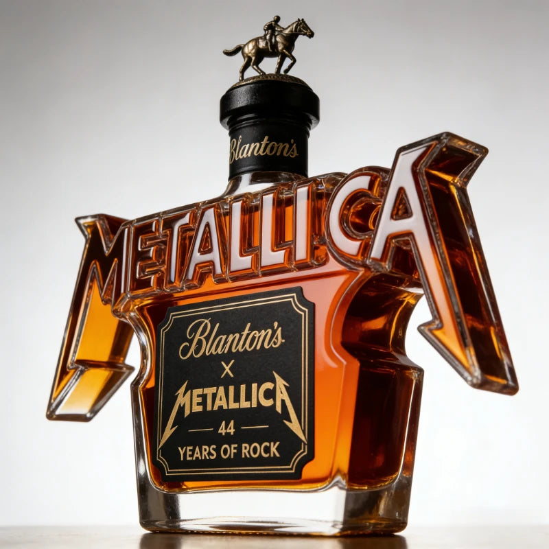 METALLICA Rock Band Shaped Whiskey Decanter Crystal 44th Anniversary Metal Home Display Wine Bottle Collectible Gift for Home Night Club Bars Pubs Barware Accessories